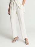 Reiss Petite Hailey Pull On Trousers, Cream