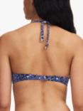 Chantelle EOS Leopard Print Memory Foam Bikini Top, Blue