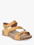Josef Seibel Tonga 25 Leather Triple Strap Sandals, Yellow