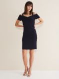 Phase Eight Zella Knitted Bandage Dress, Navy