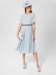 Hobbs Petite Eleanor Dress, Blue/White, Blue/White