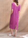 Celtic & Co. Linen Cotton Blend Striped Midi Dress, Anemone