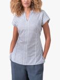 Celtic & Co. Cut About Stripe Cotton Tunic Top, Indigo