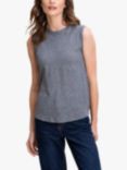 Celtic & Co. Linen Cotton Blend Striped Tank Top, Smoke