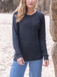 Celtic & Co. Henley Linen Cotton Blend Top