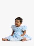 Angel & Rocket Baby Puff Sleeve Floral Print Dress, Blue, Blue