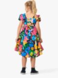 Angel & Rocket Kids' Oversized Floral Dress, Black/Multi