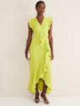 Phase Eight Phoebe Frill Belted Maxi Dress, Lime