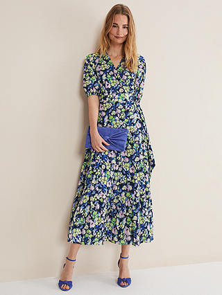 Phase Eight Morven Floral Maxi Dress, Navy/Multi