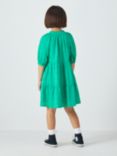 John Lewis Kids' Buton Down Check Dress, Vivid Green