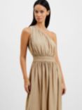 French Connection Faron Midi One Shoulder Dress, Incense