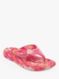 totes SOLBOUNCE Toe Post Sandals, Pink Tie Dye