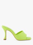 Dune Magazine Leather Flared-Heel Open-Toe Mules