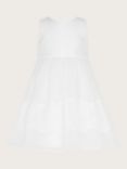 Monsoon Baby Alovette Hope Lace Christening Dress, White
