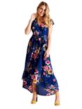 Mela London Floral Print Wrap Midi Dress