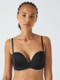 John Lewis Cassie Super Push Up Strapless Bra, Black