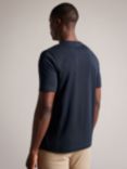 Ted Baker Wilkin Flocked Branded T-Shirt, Navy