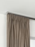 John Lewis Select Gliding Curtain Pole with Stud Finial, Ceiling Fix, Dia.30mm, Brushed Steel