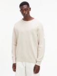 Calvin Klein Comfort Cotton Blend Jumper, Stony Beige