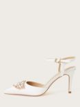 Monsoon Two Part Diamante Trim Shoe, Ivory