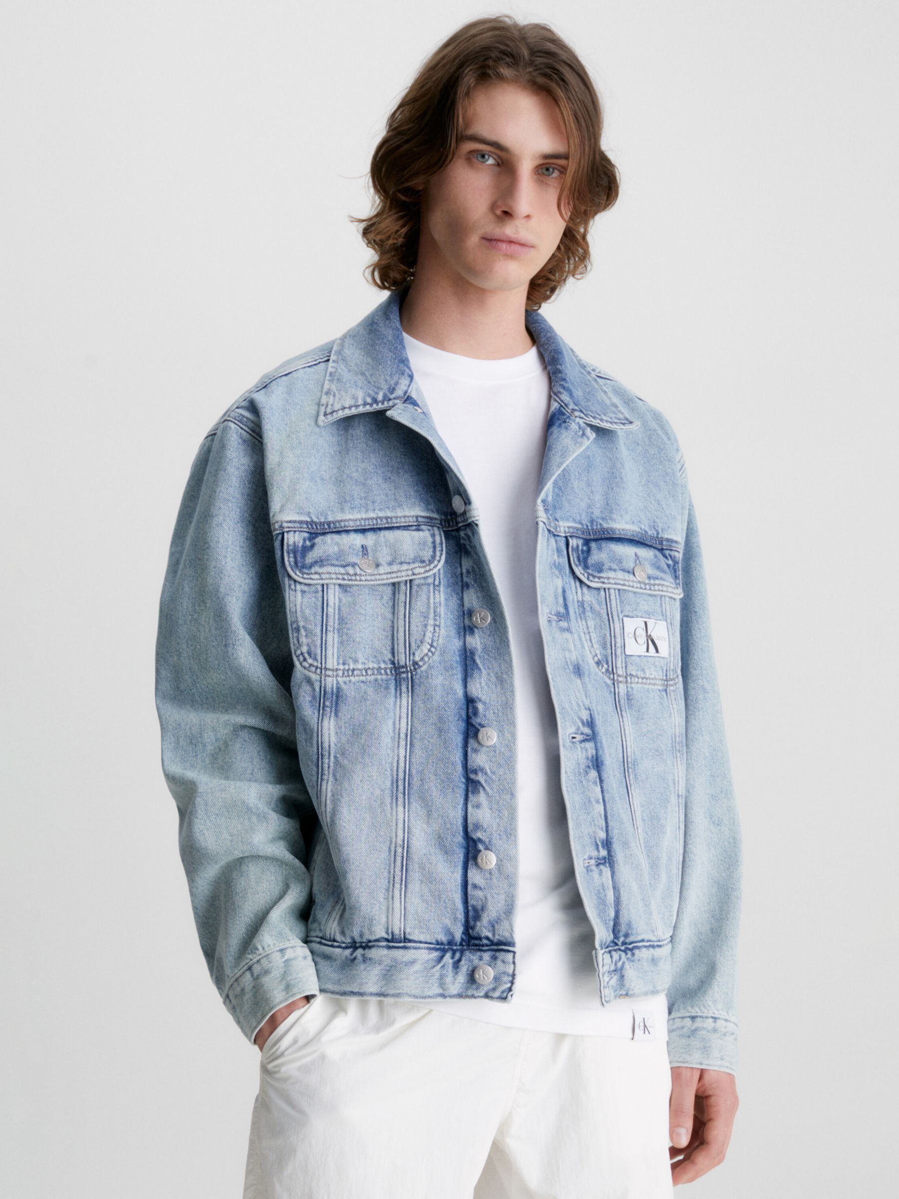 Calvin Klein 90s Denim Jacket, Blue at John Lewis  Partners