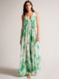Ted Baker Milasan Floral Print Maxi Dress, Green