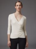 L.K.Bennett Eames Jersey Top, Cream/Ivory