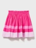 Crew Clothing Kids' Colour Block Skirt, Bright Pink