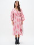 InWear Dimitra Cotton Balloon Sleeve Wrap Dress, Soft Pink