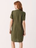 Part Two Aminase Short Sleeve Linen V-Neck Dress