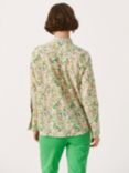 Part Two Sabella Cotton Floral Shirt, Green