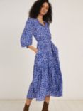 Baukjen Eloisa Leopard Print Midi Dress, Blue