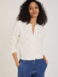 Baukjen Eleora Stitch Detail Cardigan, Antique White