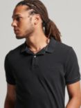 Superdry Destroyed Polo Shirt, Black