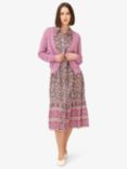 Noa Noa Molly Cotton Blend Knit Cardigan, Mauve Orchid