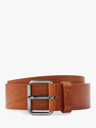 BOSS Serge Leather Belt, Medium Brown