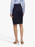 BOSS Vileah Fitted Wool Skirt, Dark Blue