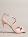 Ted Baker Bicci Bow Stiletto Heel Sandals, Dusky Pink, Dusky-pink