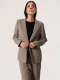 Soaked In Luxury Shirley Long Sleeve Blazer, Brindle