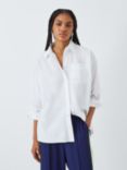 John Lewis ANYDAY Plain Oversized Long Sleeve Shirt, White