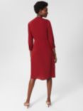 Hobbs Malikah Wrap Neck Dress, Rhubarb Red