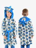 Brand Threads Kids' Sonic The Hedgehog Dressing Gown, Blue/Grey