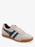 Gola Classics Harrier Suede Lace Up Trainers, Off White/Vint Blue/Red