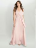 Gina Bacconi Chelsey Pleated Chiffon Maxi Dress