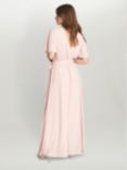 Gina Bacconi Crissy Chiffon Wrap Maxi Dress, Blush