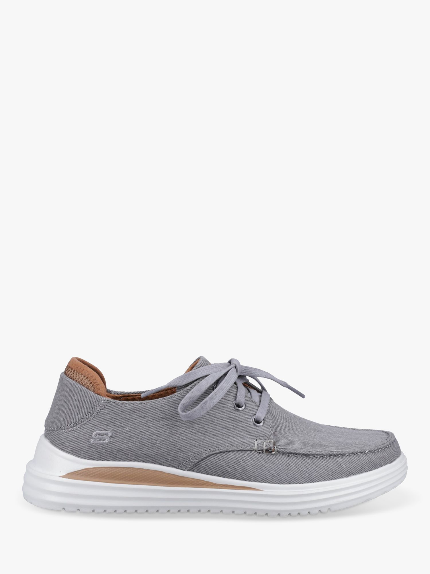 Skechers Proven Forenzo Canvas Shoes, Taupe at Lewis Partners