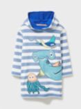 Crew Clothing Kids' Fish Towel Cover Up, Mid Blue
