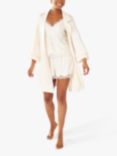 Chelsea Peers Satin Dressing Gown, Off White