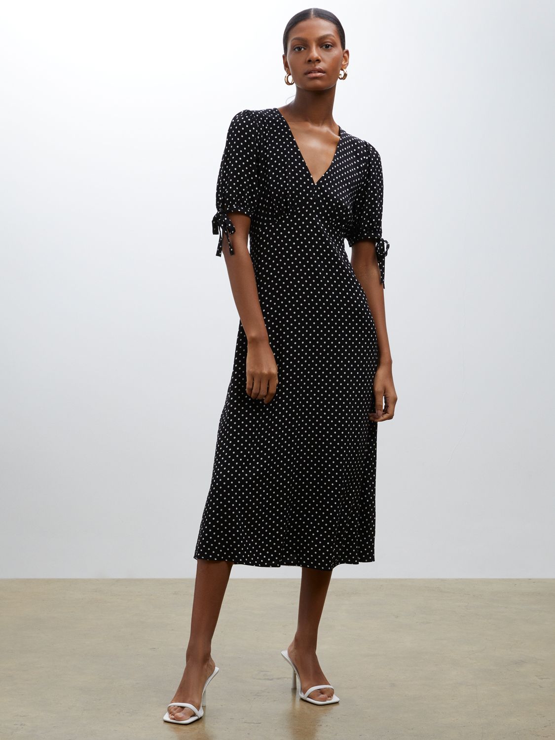 Polka dot hot sale button dress