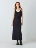 John Lewis ANYDAY Plain 90's Slip Satin Dress, Navy